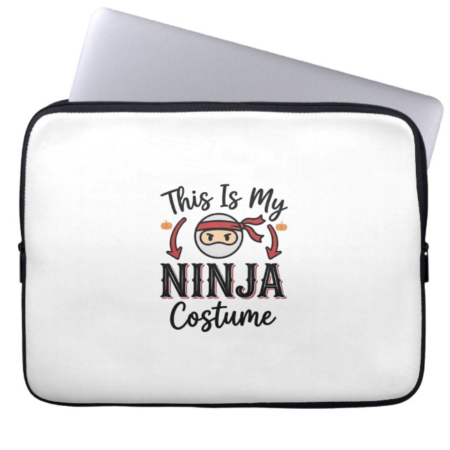 Funny Ninja Costume Halloween Vector Design_1 Laptop Sleeve (Front)