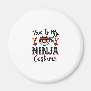 Funny Ninja Costume Halloween Vector Design_1 Magnet