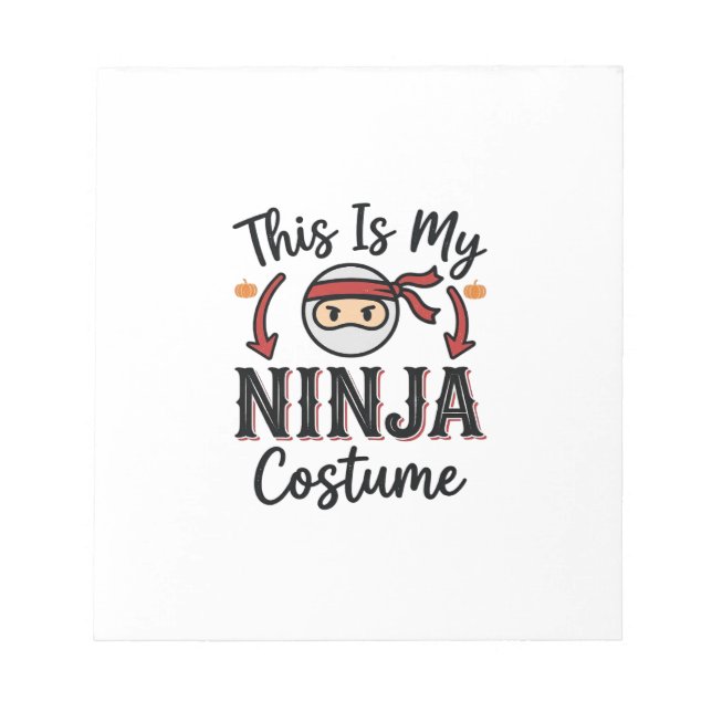Funny Ninja Costume Halloween Vector Design_1 Notepad (Front)