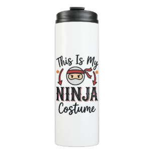 Funny Ninja Costume Halloween Vector Design_1 Thermal Tumbler