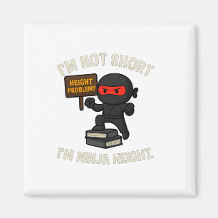 Funny Ninja Height Martial Arts Boxing Design Magnet