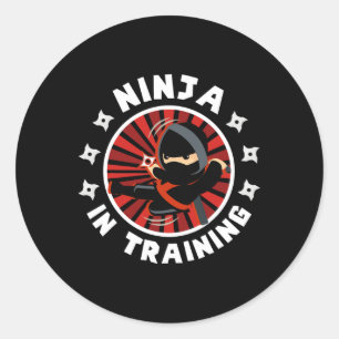 Funny Ninja In Training Karate Lover Martial Arts Classic Round Sticker