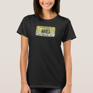 Funny Nj State Vanity License Plate Aries T-Shirt