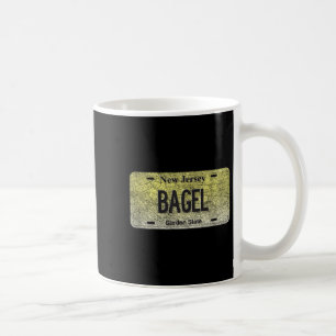 Funny Nj State Vanity License Plate Bagel  Coffee Mug