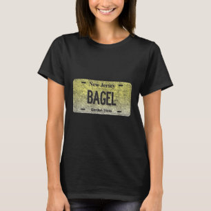 Funny Nj State Vanity License Plate Bagel  T-Shirt