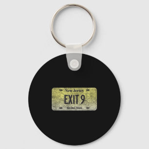 Funny Nj State Vanity License Plate Exit 9 Key Ring