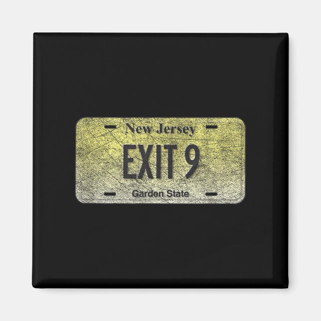 Funny Nj State Vanity License Plate Exit 9  Magnet (Front)
