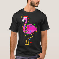 Funny Nk Flamingo In Santa Hat Christmas In July M
