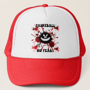 Funny no fear paintball trucker hat