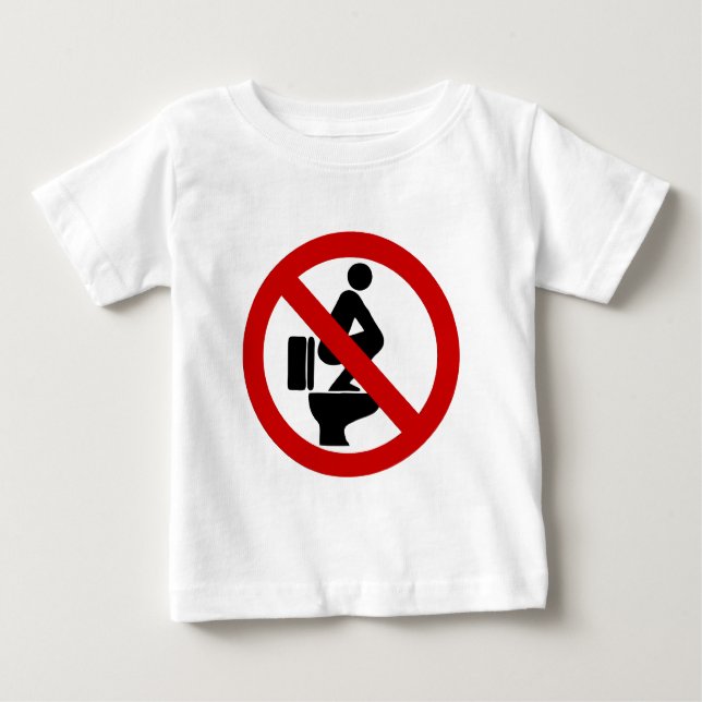 Funny NO Feet on the Seat ⚠ Thai Sign ⚠ Baby T-Shirt (Front)