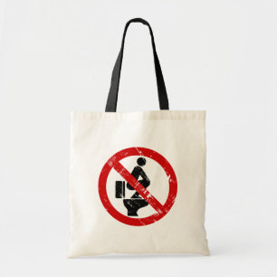 Funny NO Feet on the Seat ⚠ Thai Sign ⚠ Tote Bag