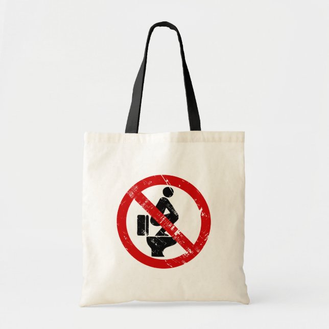 Funny NO Feet on the Seat ⚠ Thai Sign ⚠ Tote Bag (Front)