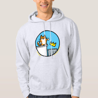 Funny No Kings Cat Cartoon on a sweatshirt