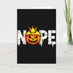 Funny No Kings Halloween 2025 Distressed Usa Flag Card