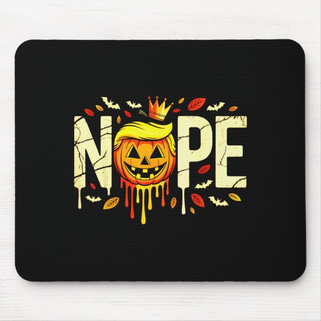 Funny No Kings Halloween 2025 Distressed Usa Flag  Mouse Pad (Front)