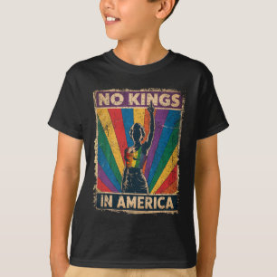 Funny No Kings In America Lgbt Retro T-Shirt