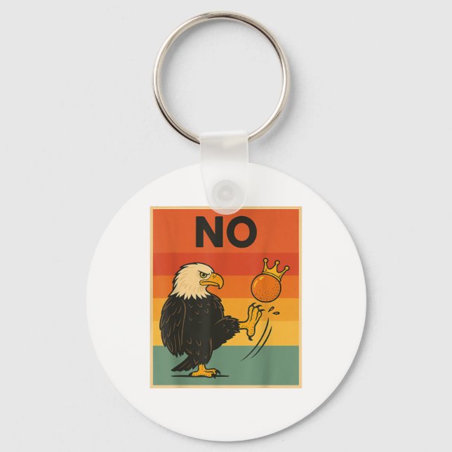 Funny No Kings In America Men Women Key Ring (Front)
