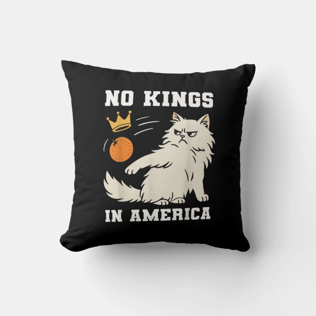 Funny No Kings in America Retro Classic Style Cushion (Front)