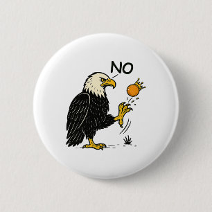 Funny No Kings In America Shirt - Retro Political 6 Cm Round Badge