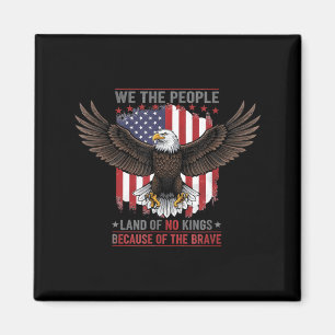 Funny No Kings Tee America Vintage Flag No Kings Magnet