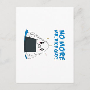 Funny No More Rice Guy Postcard