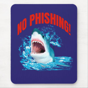 Funny No Phishing Shark Mouse Pad