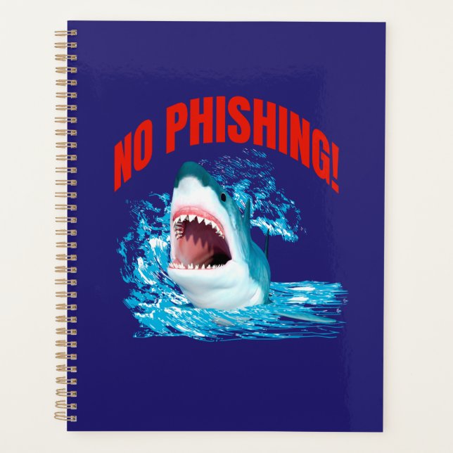 Funny No Phishing Shark Planner (Front)