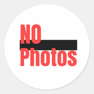 Funny No Photography Sticker -   No Pictures Sign