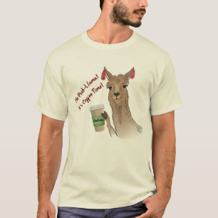 Funny No Prob-Llama! It's Coffee Time Unisex T-Shirt