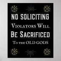 Funny No Soliciting Old Gods Pagan