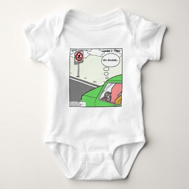 Funny No Squid Zone Baby Bodysuit (Front)