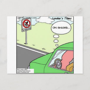 Funny No Squid Zone Postcard