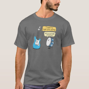 Funny No Strings Attached Guitar with Drum  T-Shirt