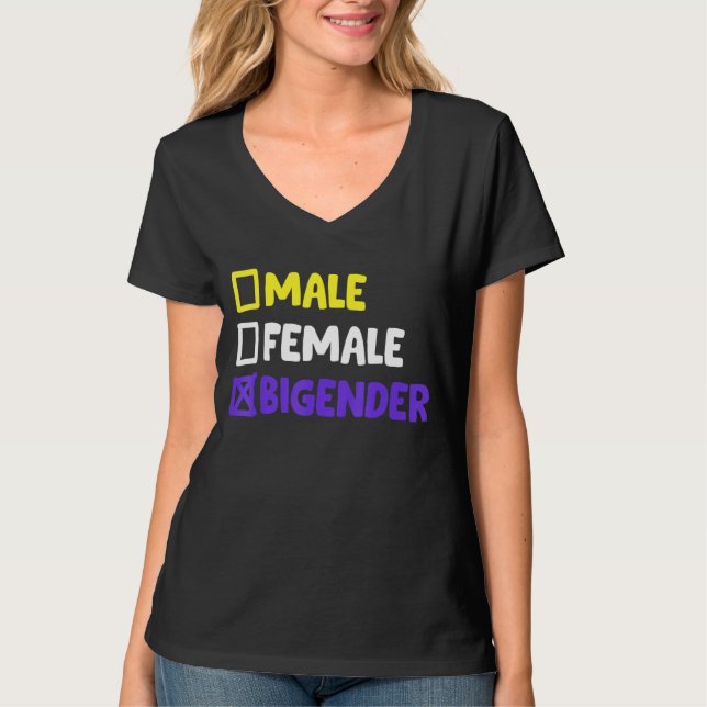 Funny Nonbinary And Bigender T-Shirt (Front)
