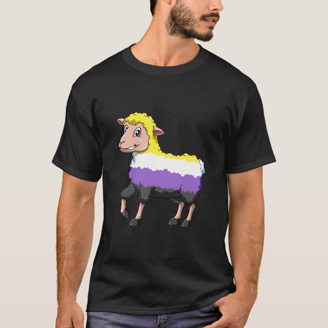 Funny Nonbinary Sheep T-Shirt (Front)