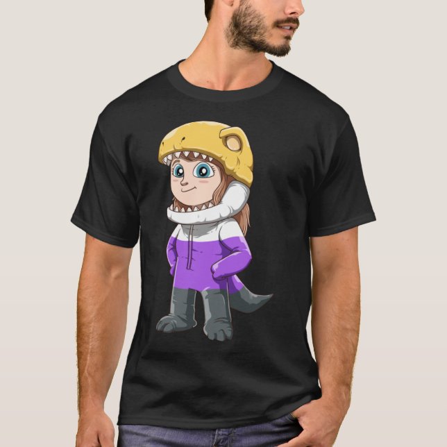 Funny Nonbinary T-Rex Gift Pullover Hoodie (Front)