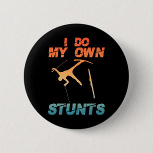 Funny Nordic Mountain Skiing Art For Men Women Ski 6 Cm Round Badge