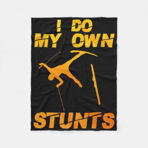 Funny Nordic Mountain Skiing Art For Men Women Ski Fleece Blanket