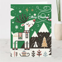 Funny Nordic Reindeer Pattern