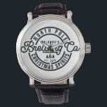 Funny North Pole Brewing Co Christmas Spirits  Watch<br><div class="desc">Does your loved one loooves beer? A unique gift for him to wear during christmas. The design features a stamp like logo,  personalise with name,  Est year and 2 lines of text.</div>