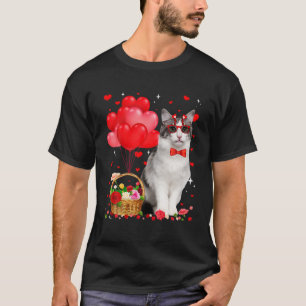 Funny Norwegian Forest Cat Heart Valentine Cat Lov T-Shirt