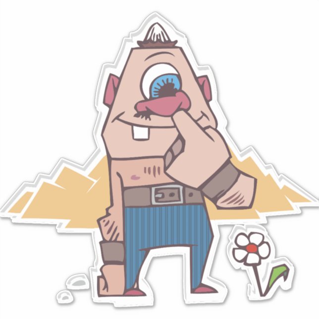 FUNNY NOSE PICKER GUY CAR DECAL STICKER (Front)