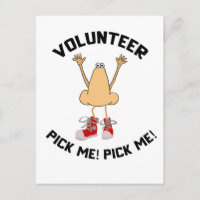 Funny Nose Volunteer Pick me Cartoon