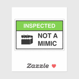 Funny Not a Mimic Sign Tableto RPG