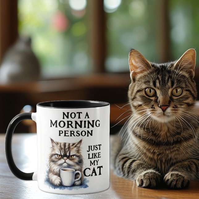 Funny Not a Morning Person Cat Mug (Creator Uploaded)