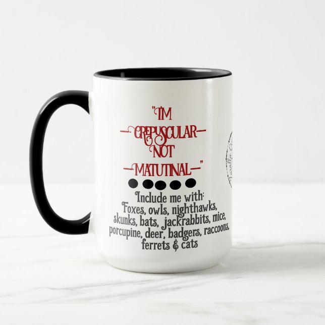 Funny Not a Morning Person Typography  Mug (Left)