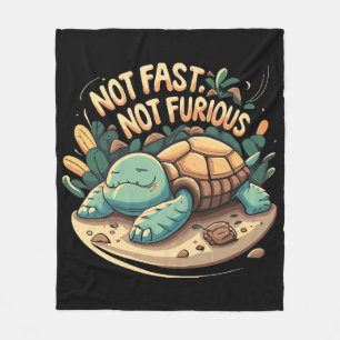 Funny Not Fast Not Furious Fleece Blanket