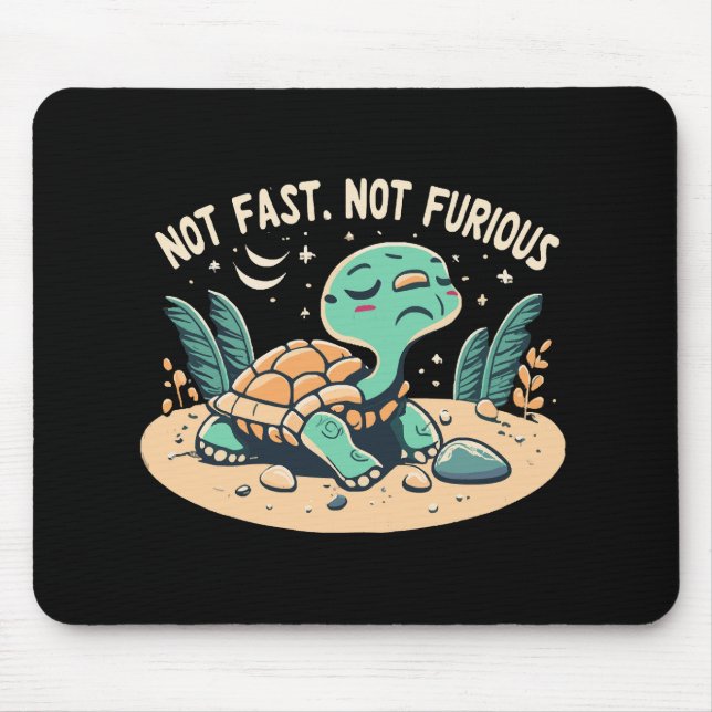 Funny Not Fast Not Furious Mouse Pad (Front)