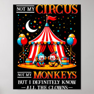 Funny Not My Circus Not My Monkeys But I Know All  Poster