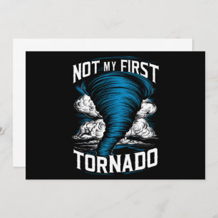 Funny Not My First Tornado Retro Storm Chaser  Invitation